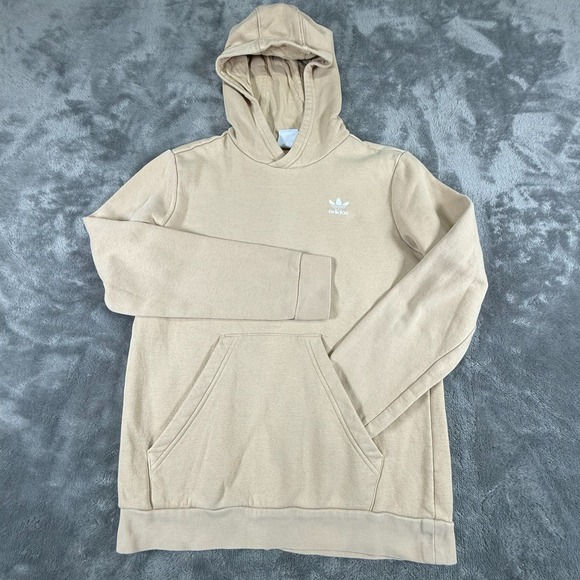 adidas Other - Adidas Hooded Sweatshirt Boy's Youth Size Medium Beige Kangaroo Pocket, Logo